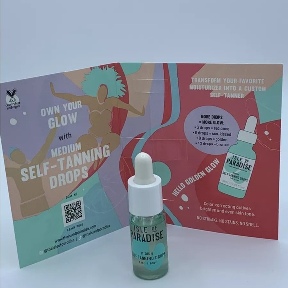 ISLE OF PARADISE Self-Tanning Drops in Medium. Deluxe sample size 4ml 0.14oz NEW - Picture 3 of 3